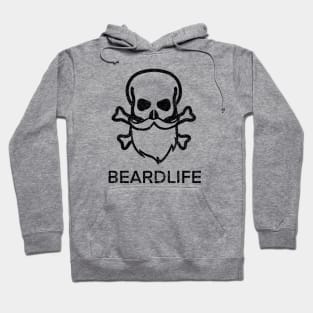 Skull and Beard Beardlife - Black Hoodie